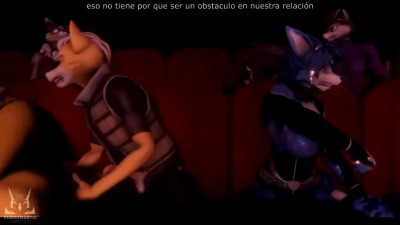 Krystal and Renamon fuck Fox mccloud