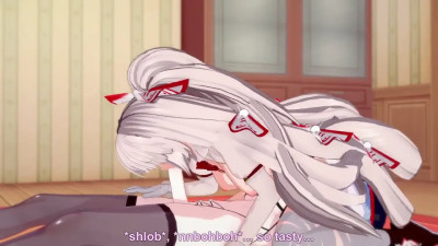 Hk416 and Fujiwara No Mokou, futa hentai