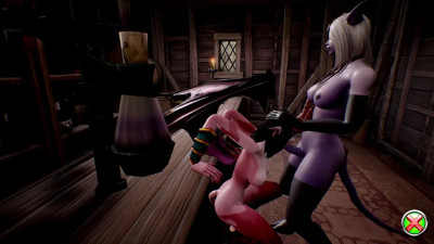 Futa Draenei bang Succubus