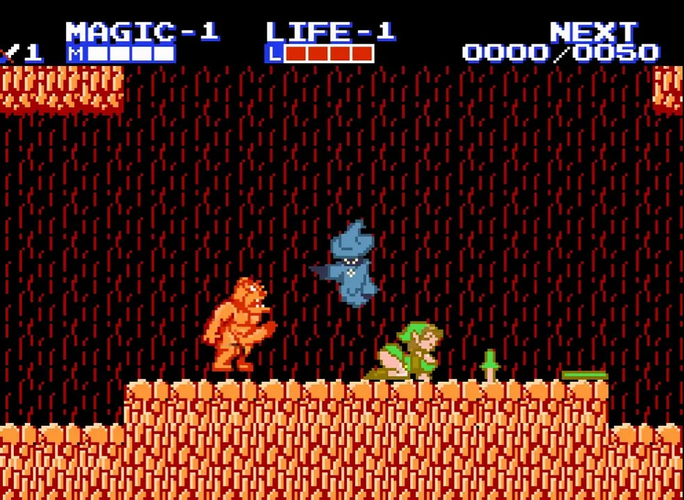 Zelda 2 gameover