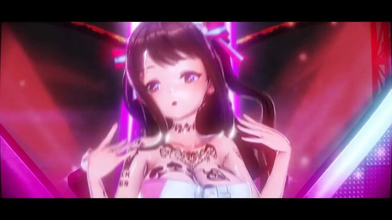 Girls'Frontline Yoohee Showing Her Netorare Tattos in Dance