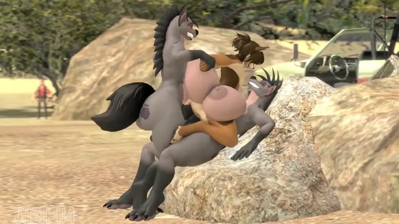 hyenas sharing femboy