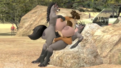 hyenas sharing femboy