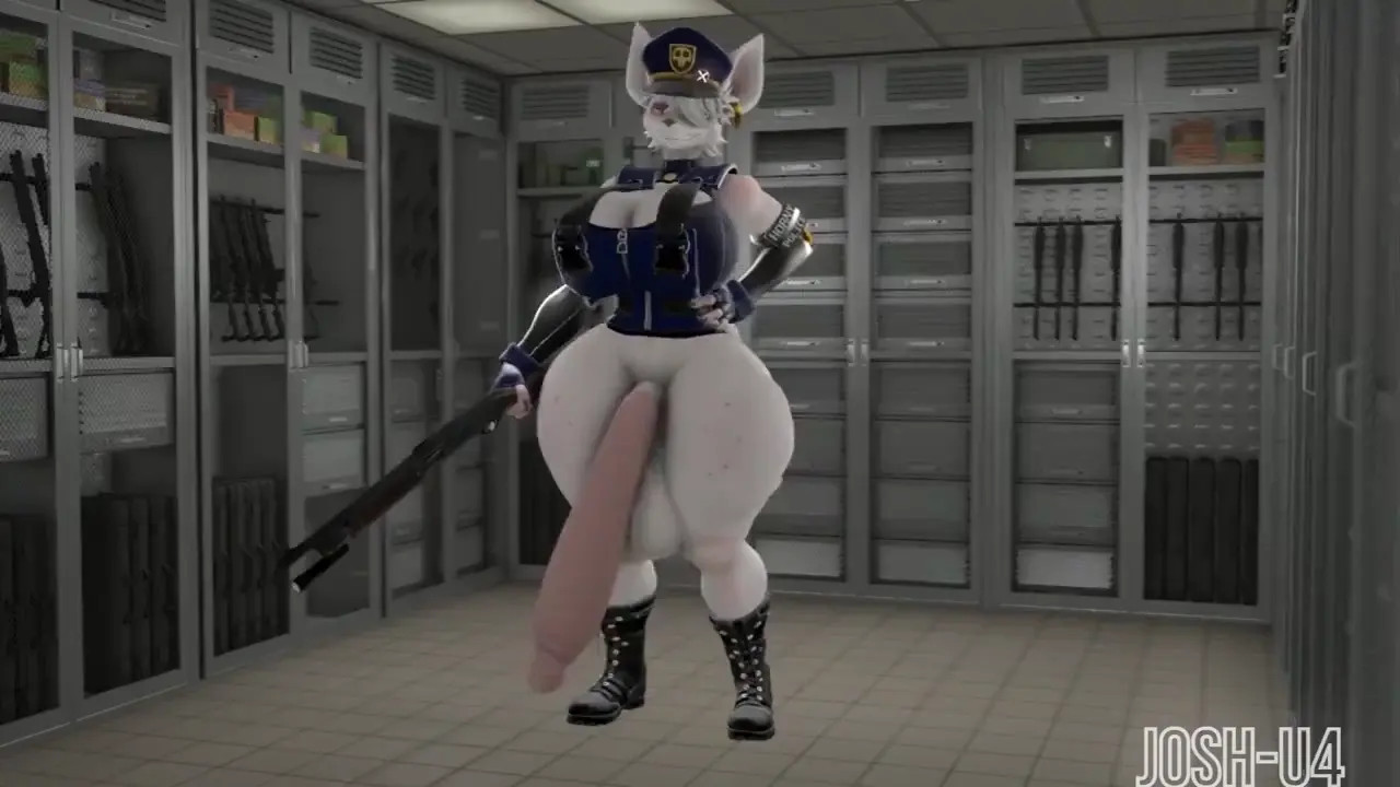 Officer flint swinging her cock and cumming