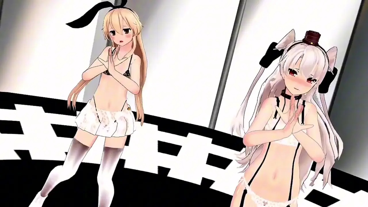 Shimakaze & Amatsukaze - Luvoratorrrrry! [MMD R18] mikumikuJackD
