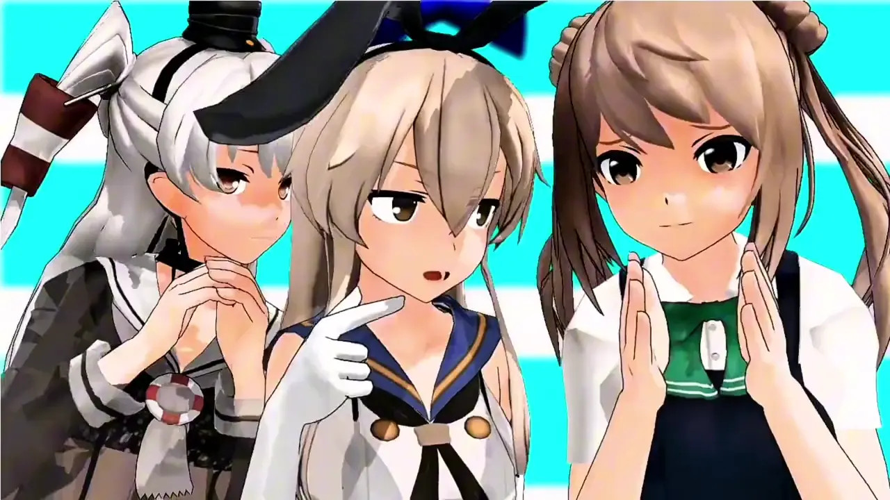 Shimakaze, Amatsukaze & Mitsushio - Super Bass (ver. 2) [MMD R18] MikumikuJackD