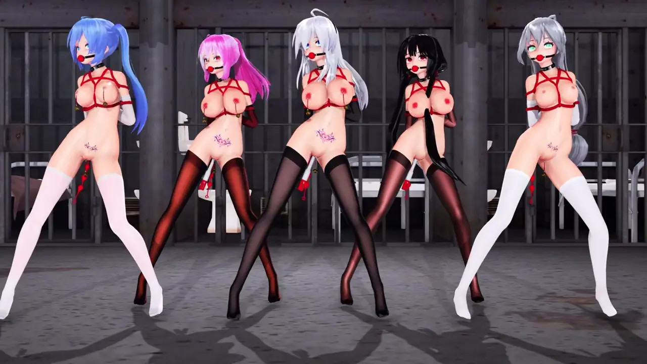 HAKU LUKA MIKU KURUMI TIANYI BONDAGE DANCE