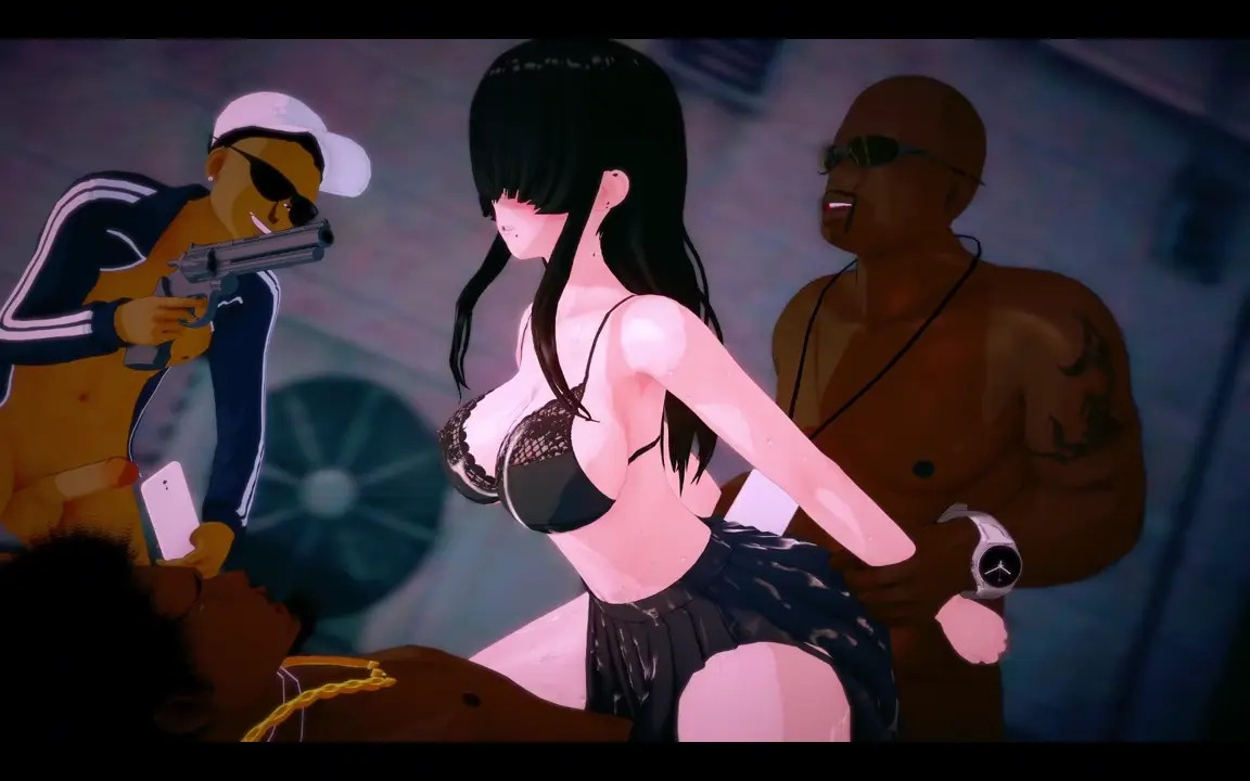 Kakure Meme cannot resist BBC gangbang