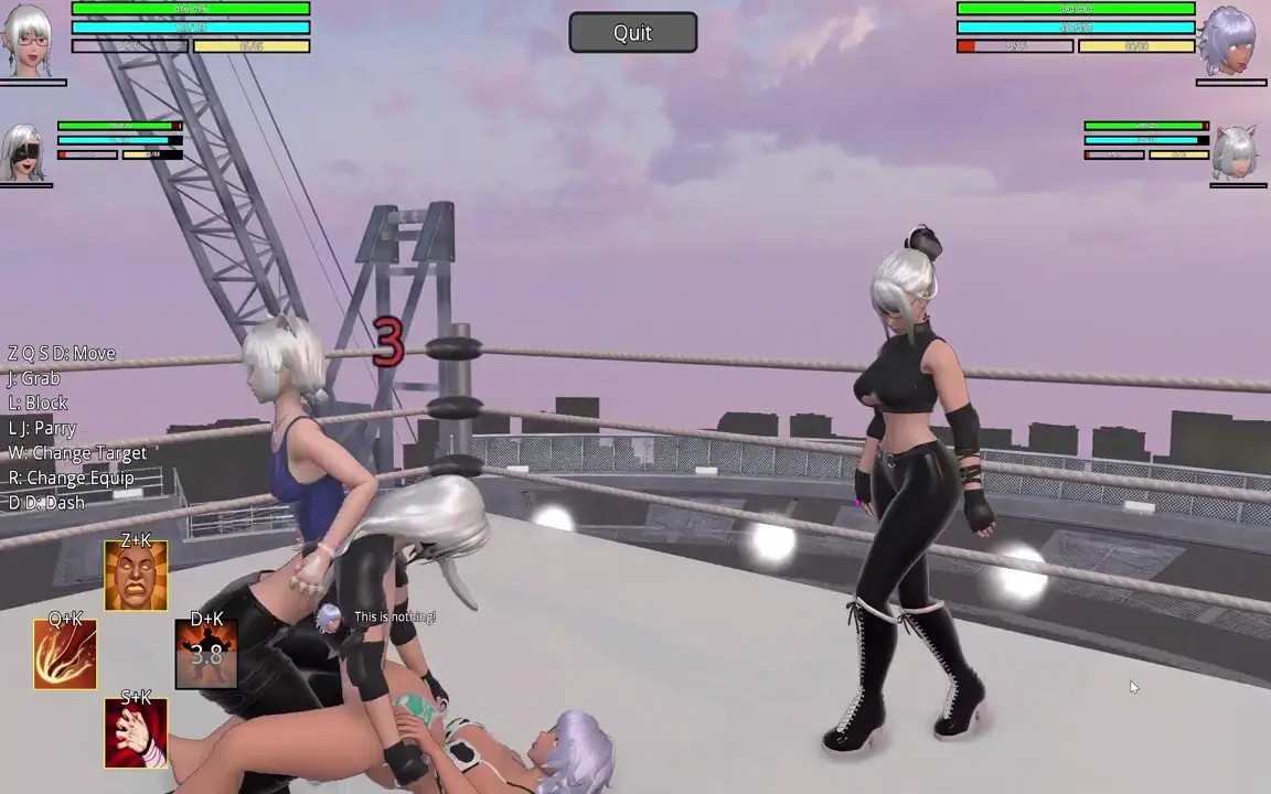 Heroine Rumble 2; Biker Bitch VS School girl Wrestler