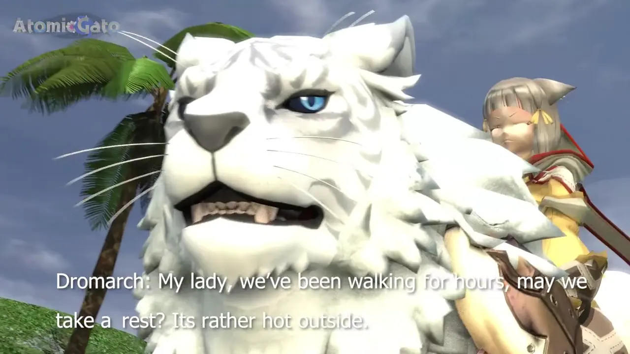 dromarch and nia make a pit stop