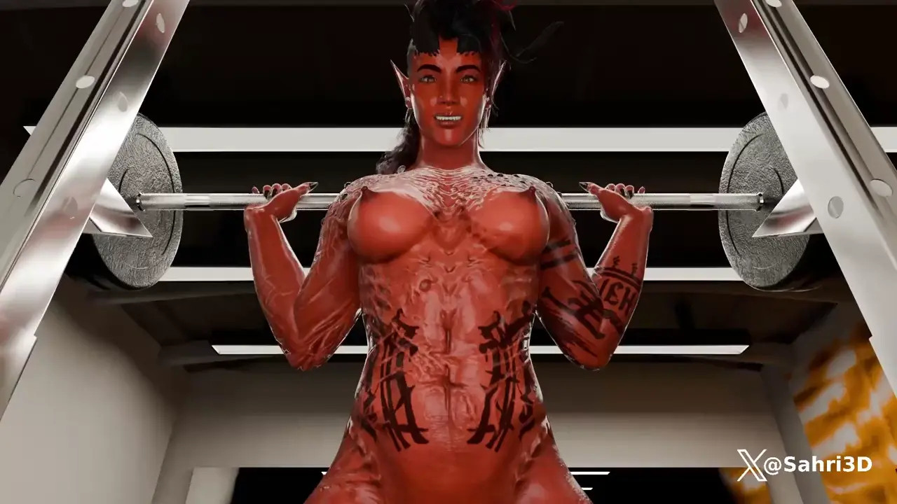 Karlach uses your dick to exercise her pussy