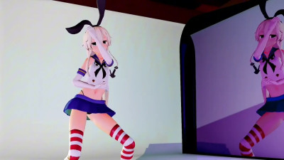 Shimakaze - Pjanoo Striptease [MMD R18] Slugathor