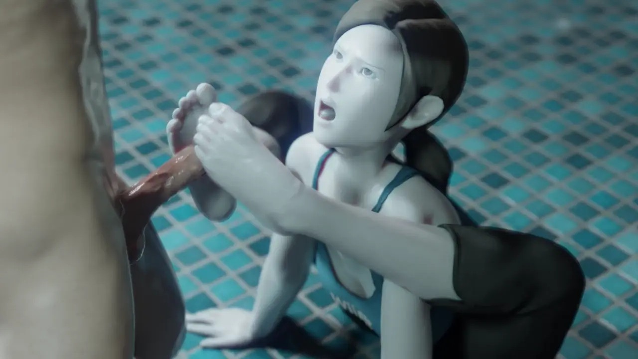 Wii foot training [Bulging Senpai]