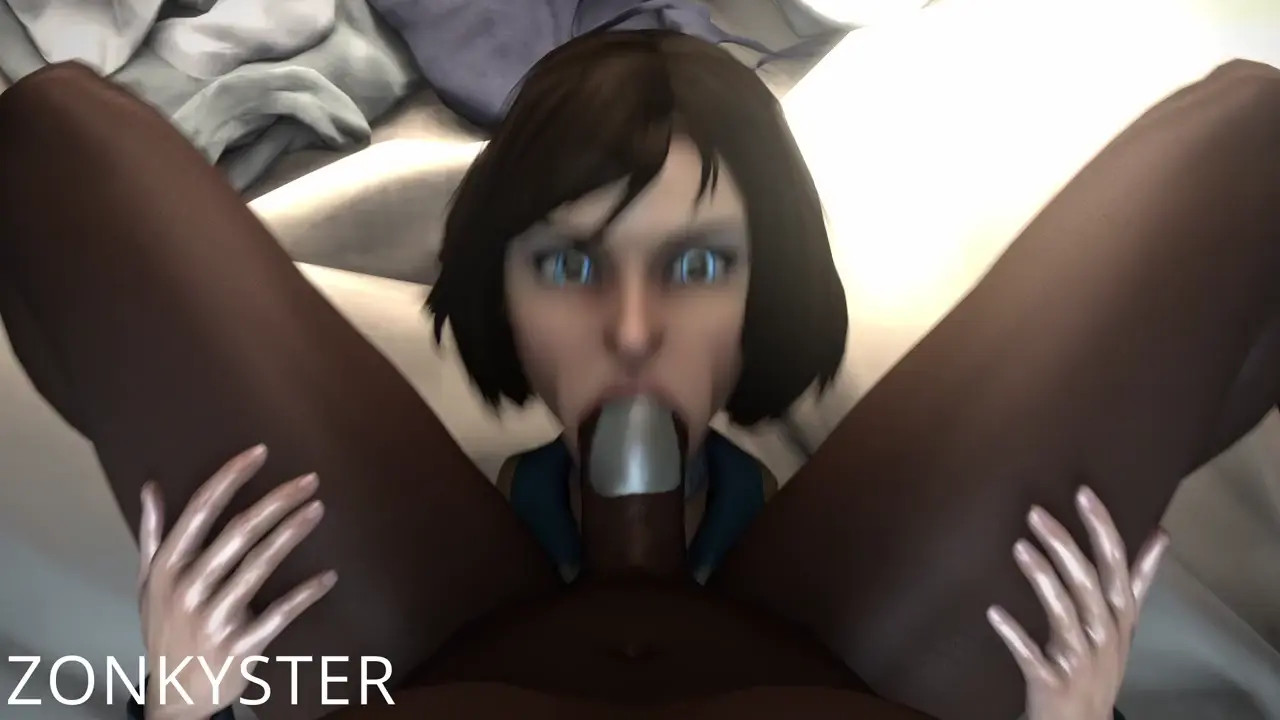 Elizabeth proving why she's the Bioshock Throat G.O.A.T. (black) [Zonkyster]