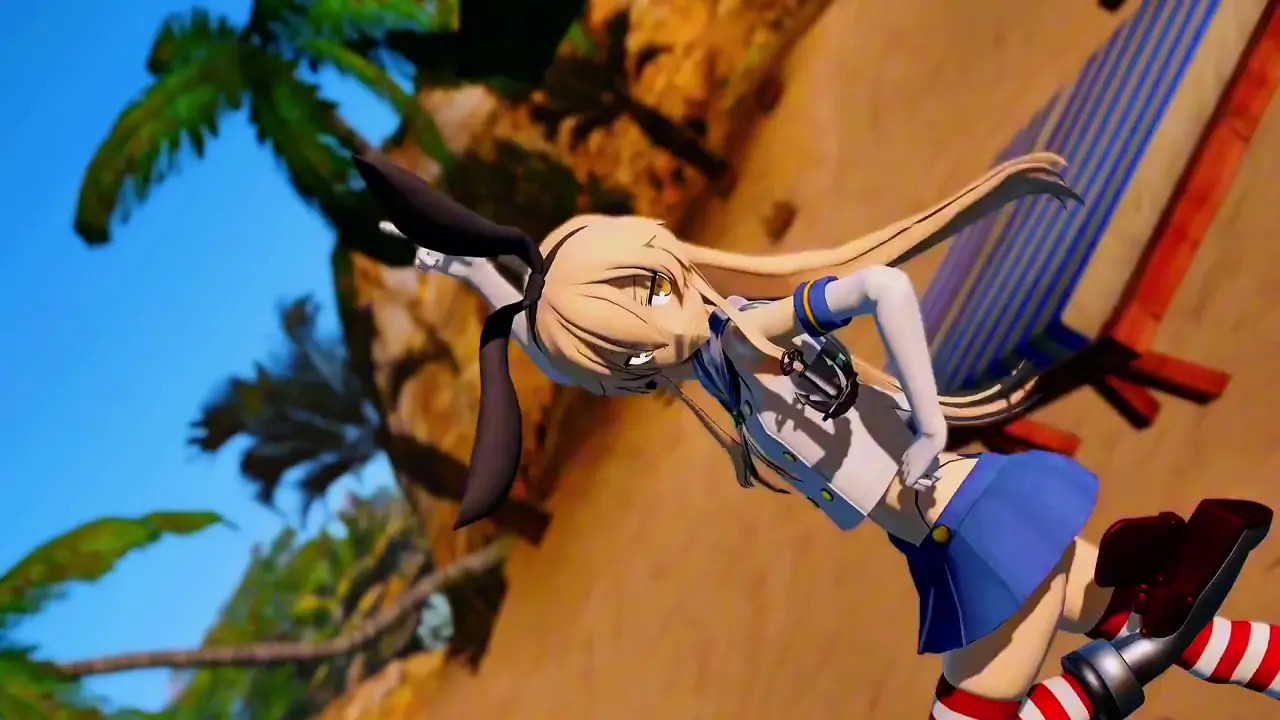 Shimakaze - Deep Blue Town [MMD R18] DoubleMD