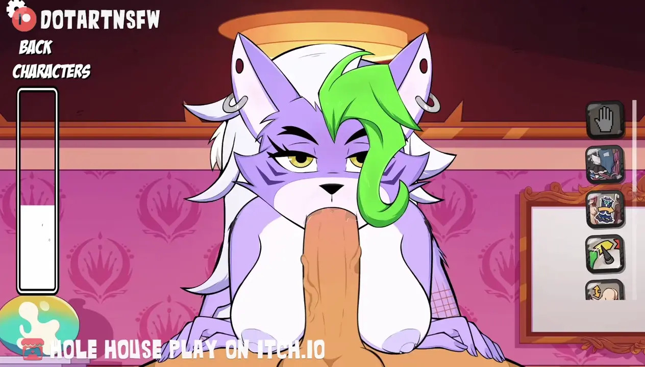 Roxy FNAF Sloppy Deepthroating Dick Cum In Mouth - Hole House Game