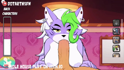 Roxy FNAF Sloppy Deepthroating Dick Cum In Mouth - Hole House Game