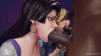 Psylocke, Sue and Luna Blowjob [Blacked] [Lm19]