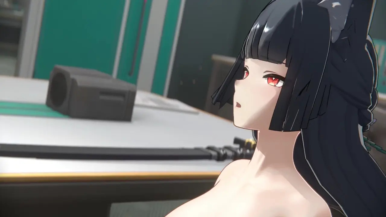 (4K) Miyabi found a toy (Exposed) [Horizontalslope]