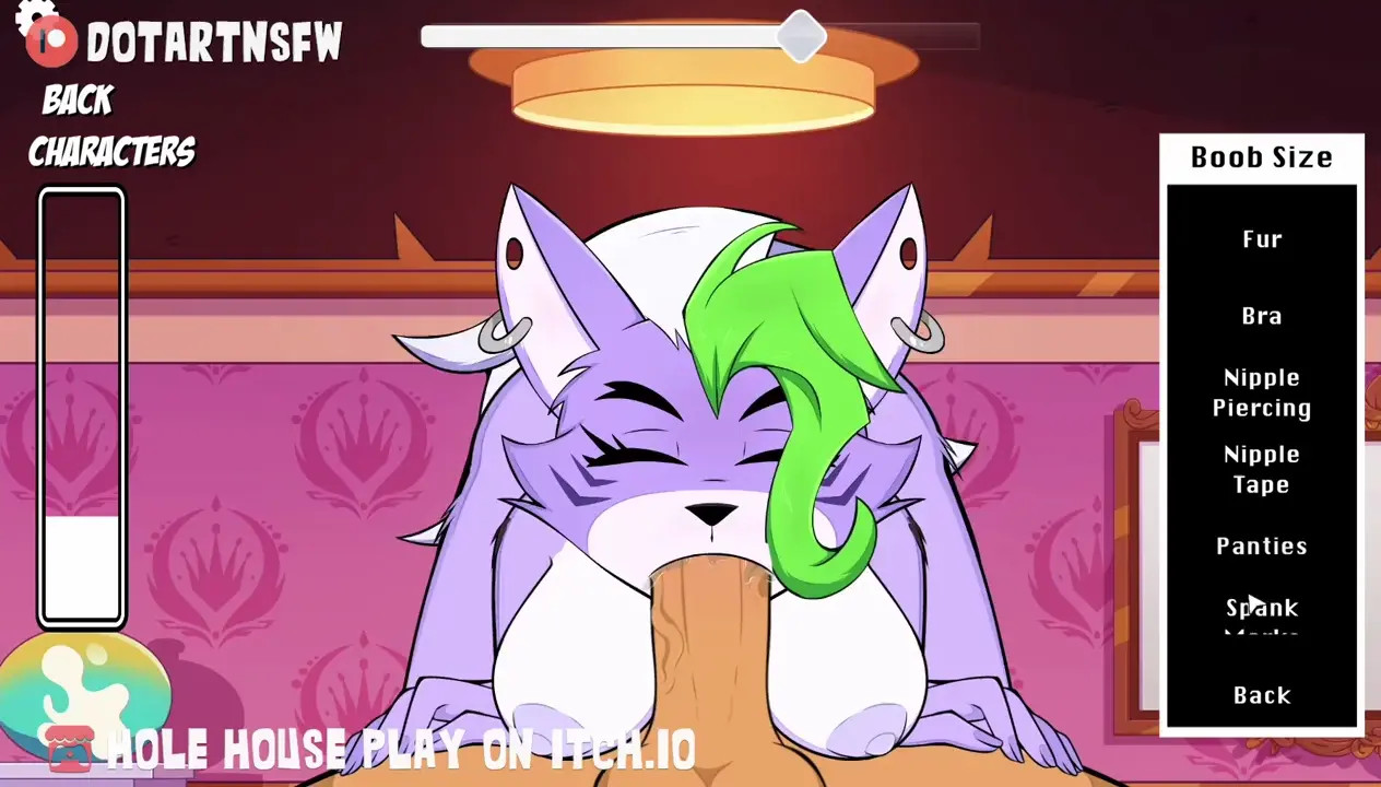 Roxy FNAF Deepthroat Sloppy Blowjob - Hole House Game