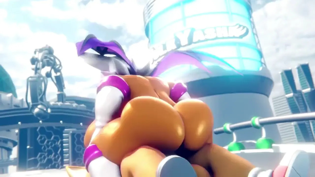 Rouge riding Tails at Metropolis