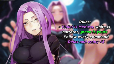You summoned Medusa from Fate to worship her armpits and feet (JOI)