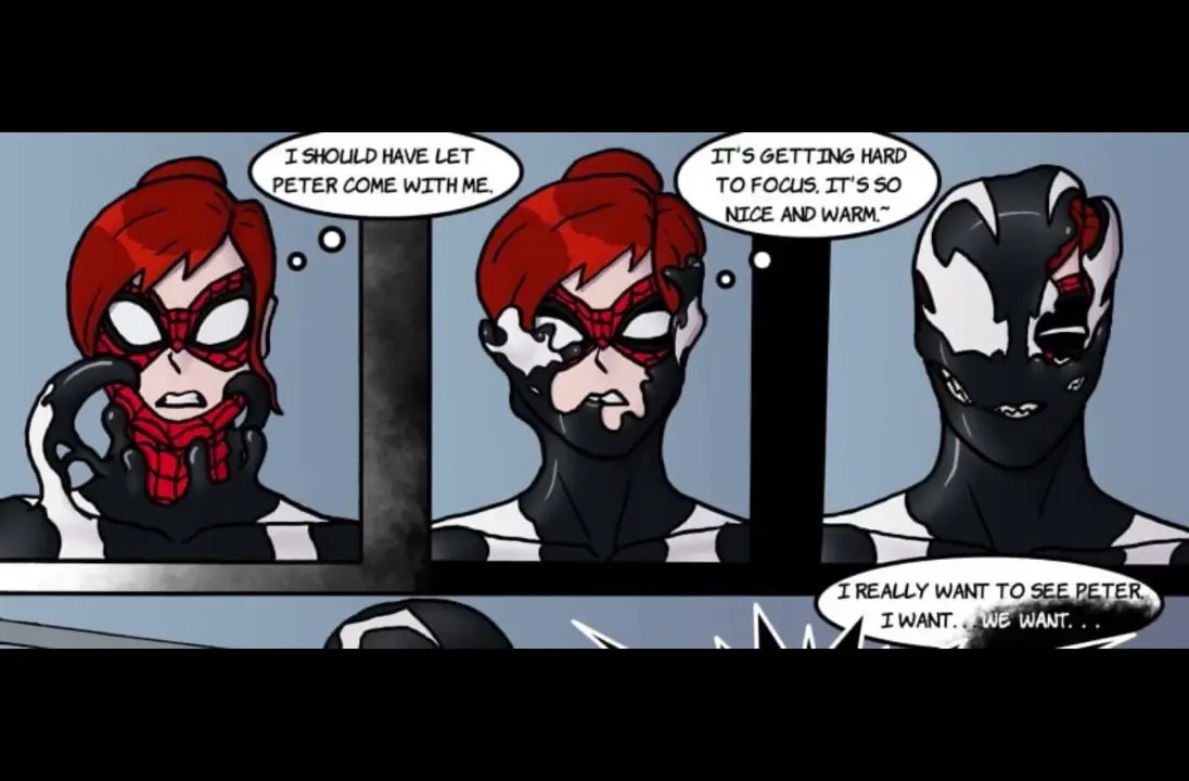 Venom Forced Mary Jane have sex with Peter Parker (Dub Comic)