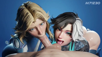 Sue and Luna Blowjob