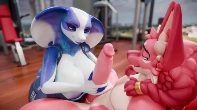 Snek is hungry for post workout cock