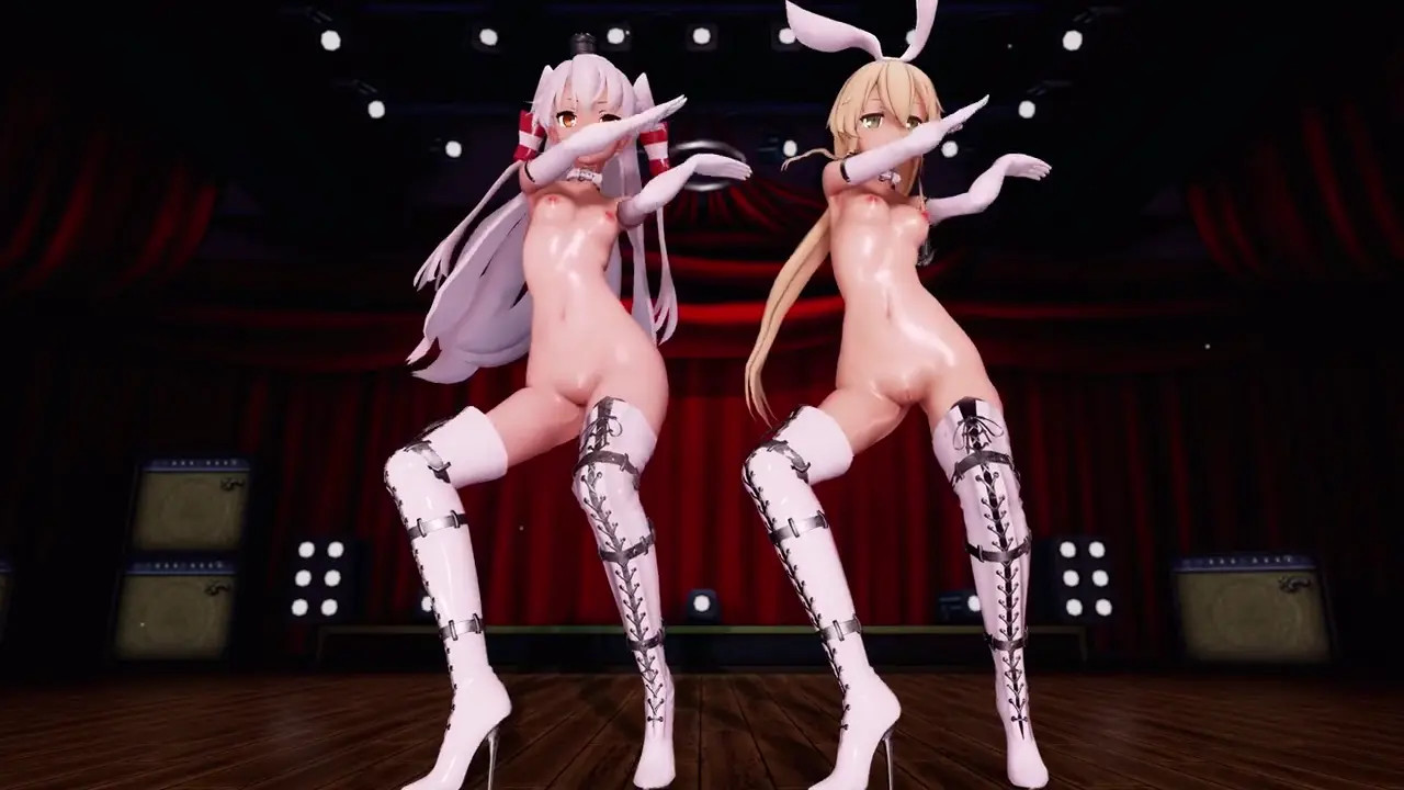 Shimakaze & Amatsukaze - Chewy (ver. 3) [MMD R18] GenesisMMD