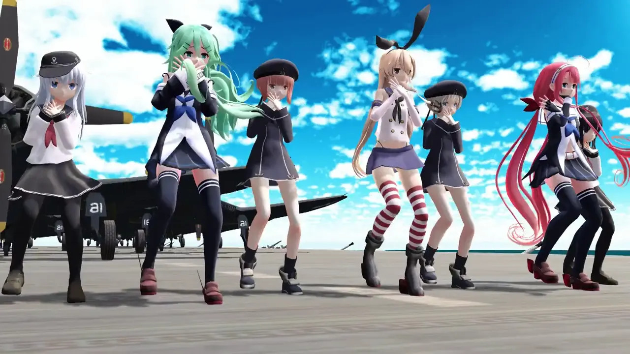 Shimakaze & Fleet Girls - Paranoid Mobile Girls [MMD R18] Vraptor130