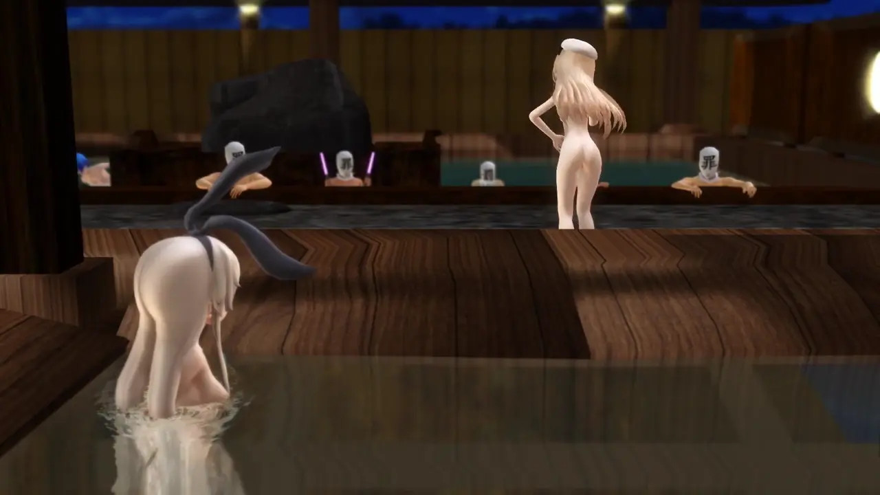 Shimakaze & Jervis - Dansu Rotenburo [MMD R18] Monokage