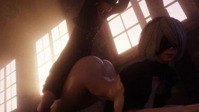 2B and 9S enjoying some quality time [mOOn9star]