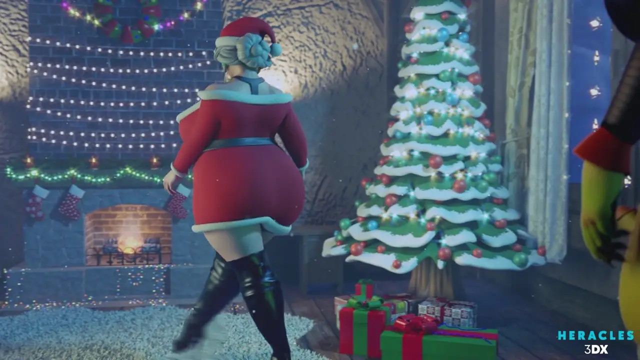 Mrs Claus feeling pleasure