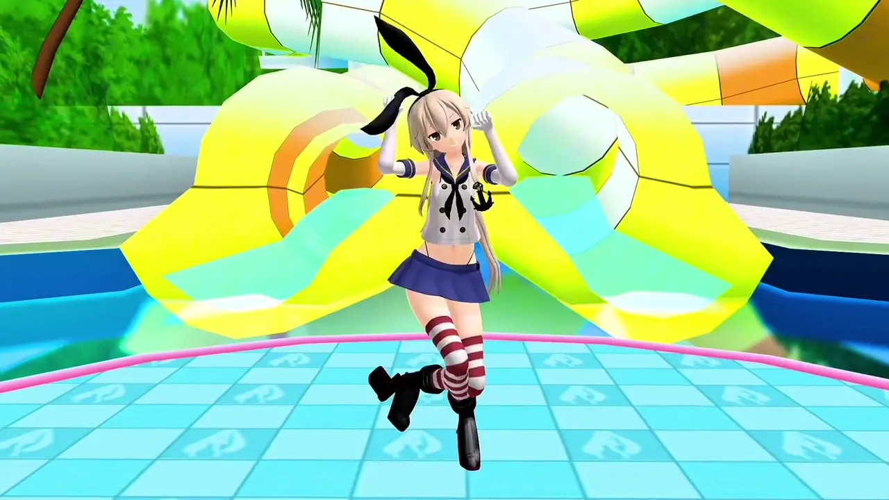 Shimakaze - Nekomimi Switch [MMD R18] BlueBird