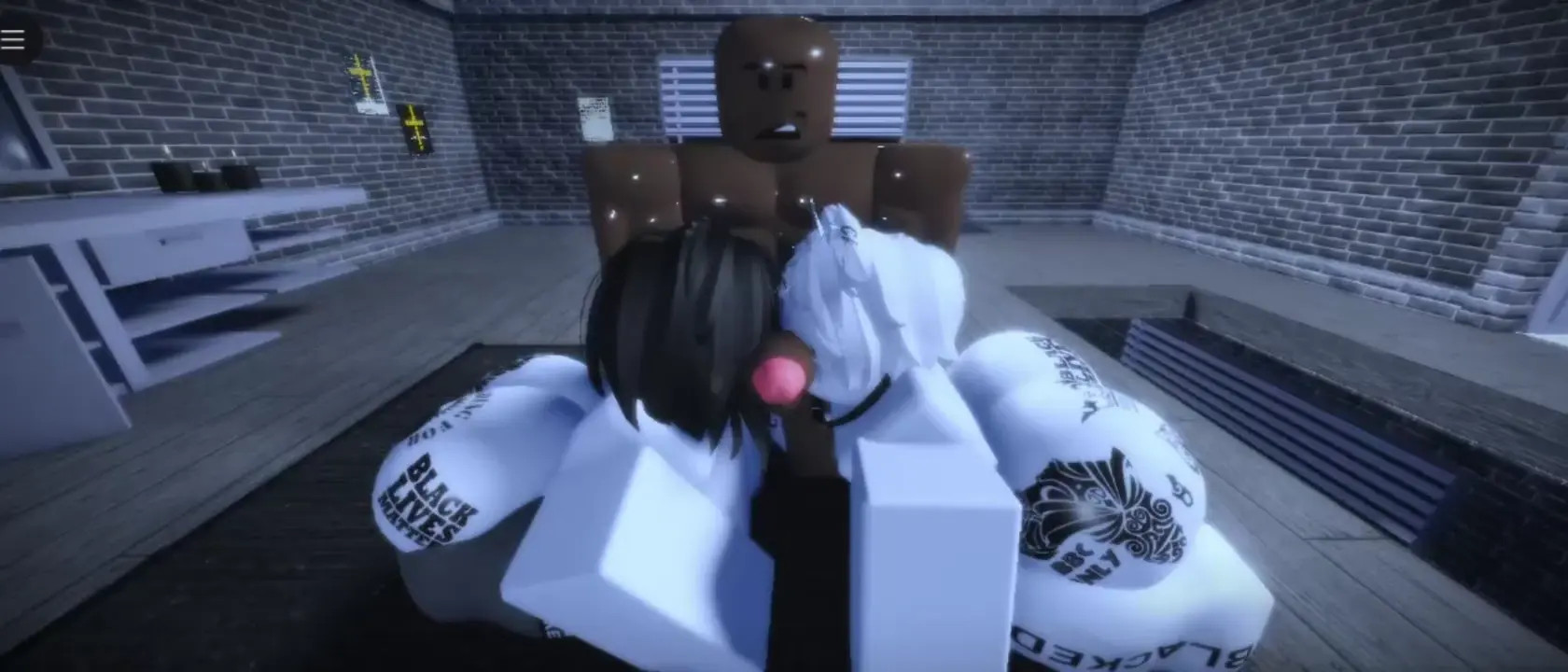 Femboy and Female emo sluts worship Lua's cock