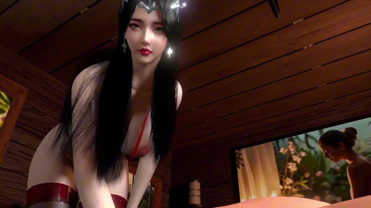 3D super hot Asian massager naked her huge boobs