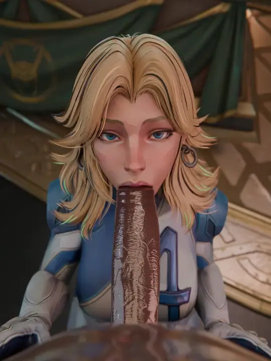 Sue Storm BJ (clothed+black) [MilkyChestnutNSFW]