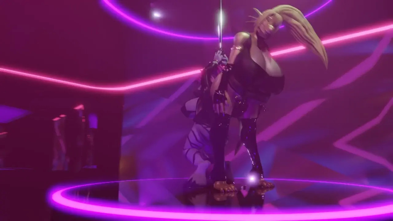 Poledancing Wennie and Aurenn (Clothed).