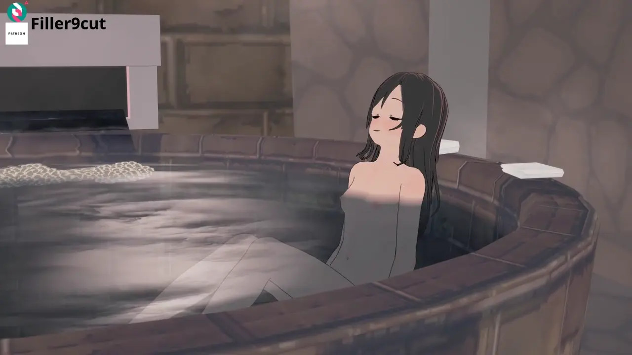 Nanahoshi relaxing in a bath