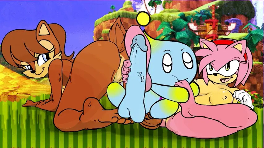 Sally and Amy Enjoying Chao [Dulce Isis]