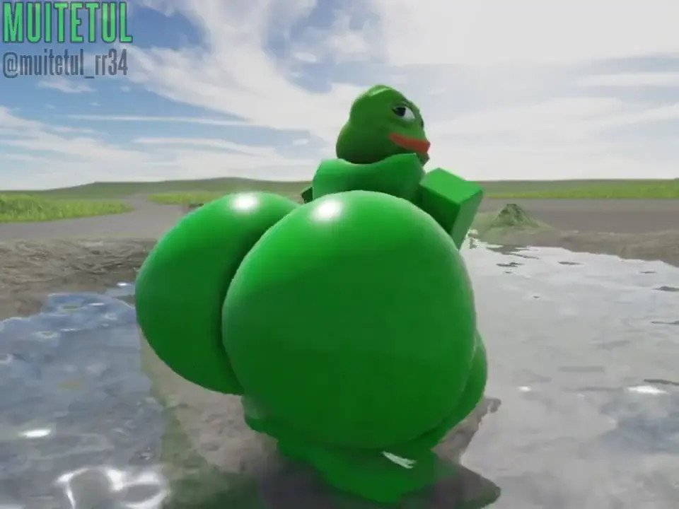 Twerking ass Pepe The Frog Roblox (art: Muitetul)