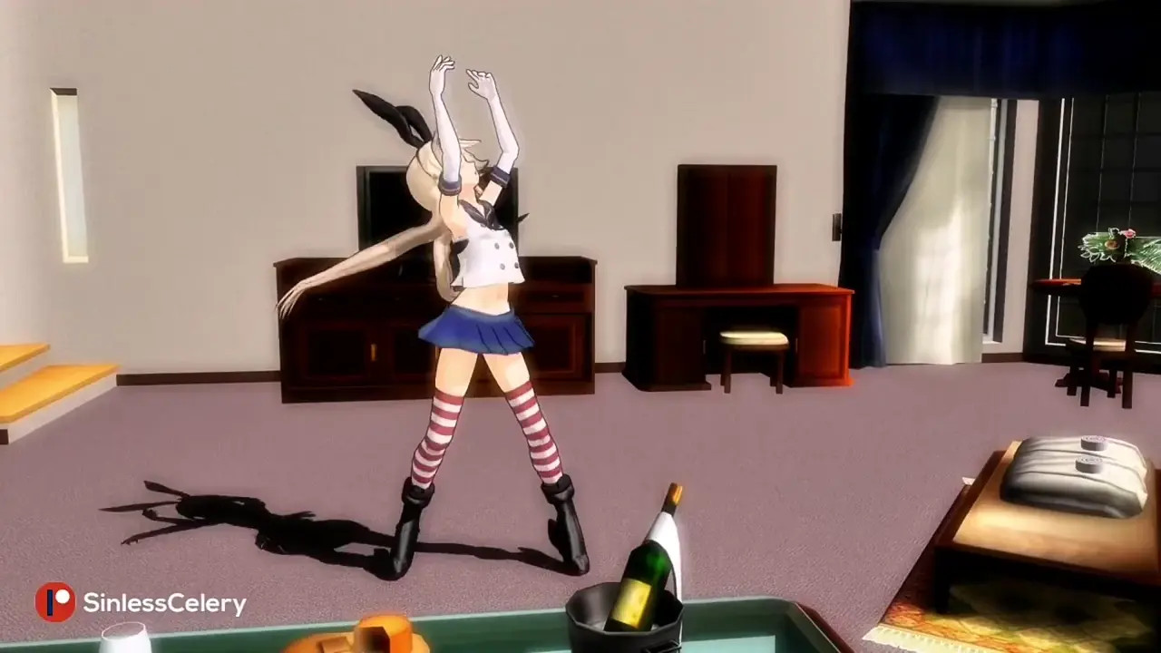 Shimakaze - Gishinanki (POV Sex) [MMD R18] Sinlesscelery