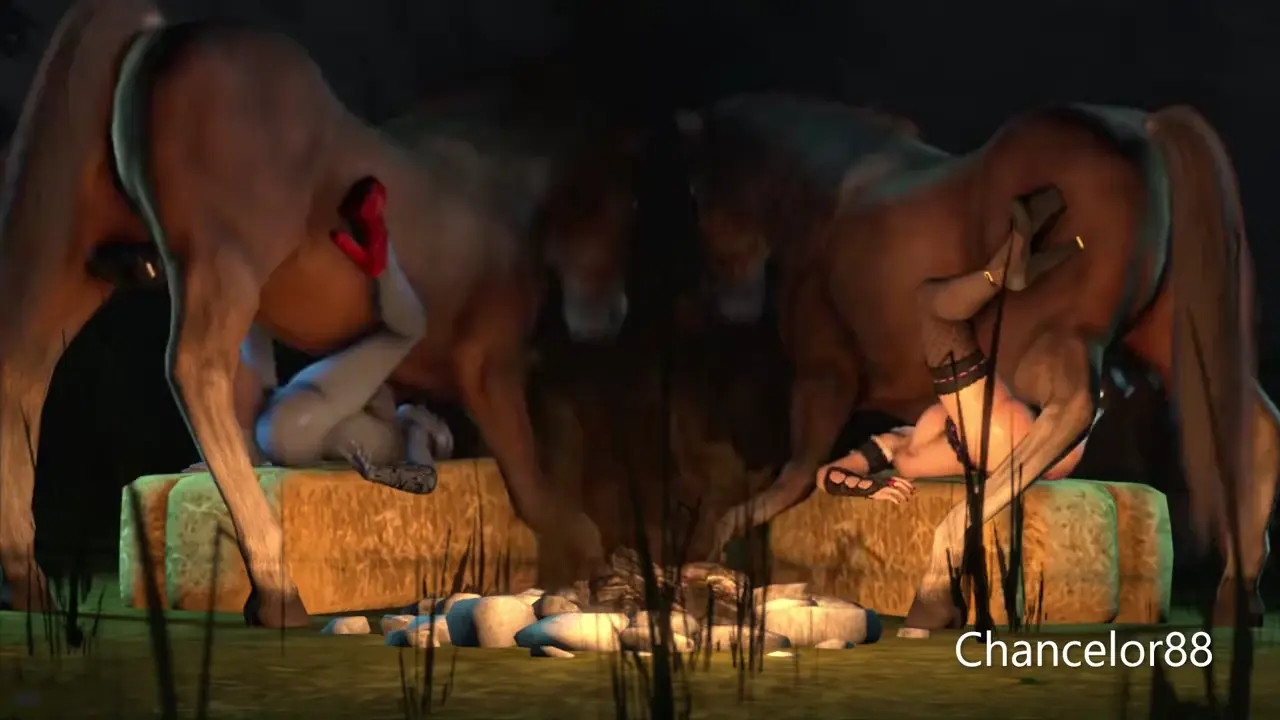 Elizabeth & Liara fucked by horses