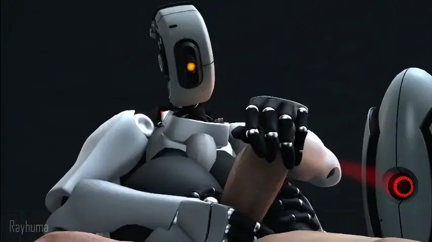 glados gives handjob