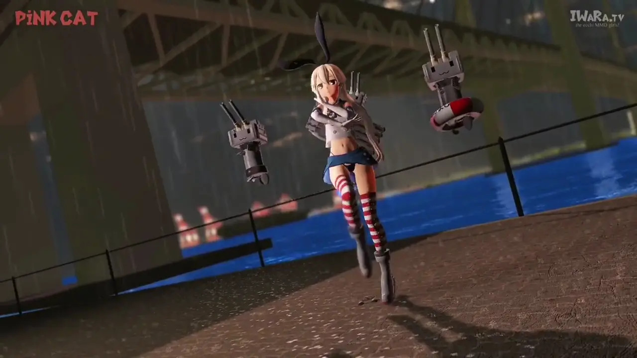 Shimakaze - Pink Cat [MMD R18] Fujitaka Nasubi