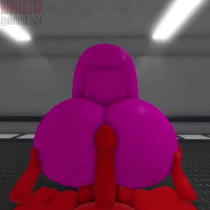 Among Us bubble ass with dick Roblox ( art: Muitetul )