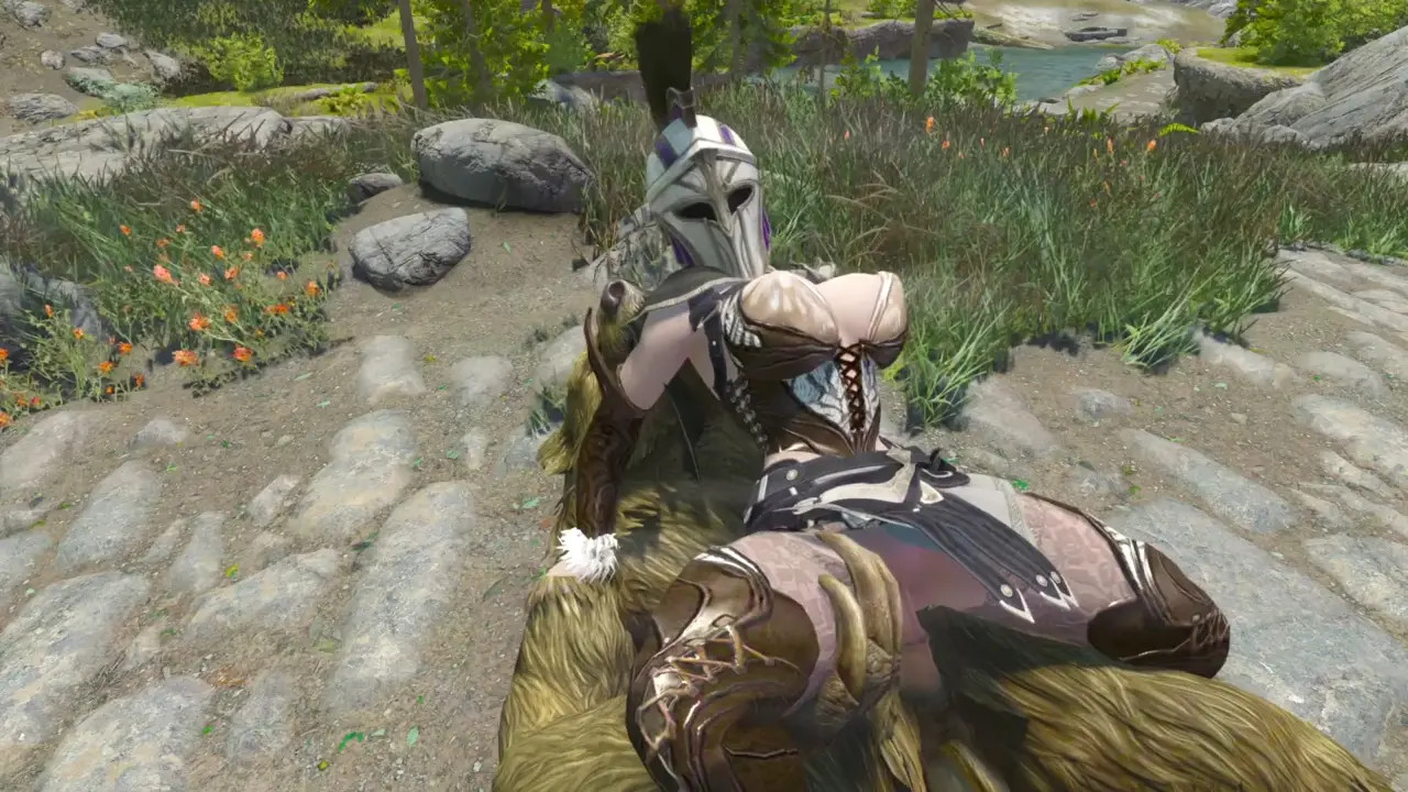 Knightess ganked by Werebear