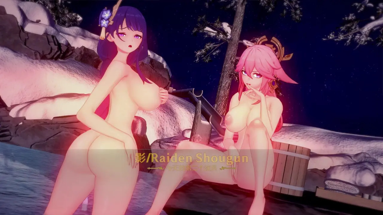 Yae Miko&Raiden Shogun in Hot spring