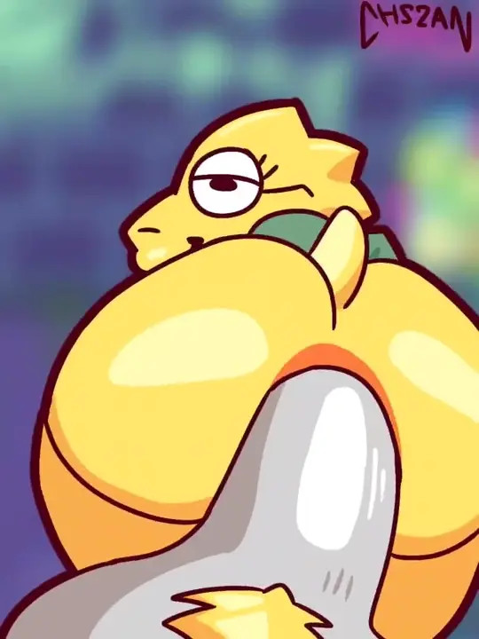 alphys riding asgore